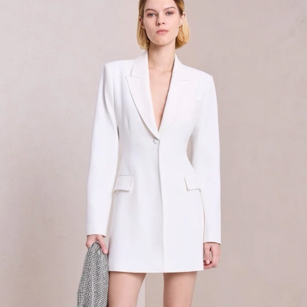 A.L.C. White Carlyle Cut Out Blazer Mini Dress Size 4 Small NWT